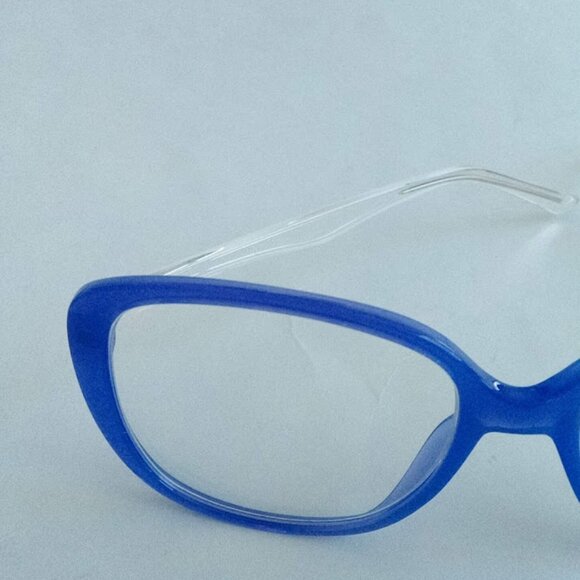 Purple Rim Transparent Temple & Temple Tips Women's Prescription Eye Glasses - Picture 10 of 15